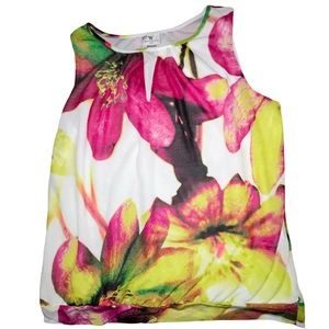 90’s Dressy Tank Top Top Bright Floral